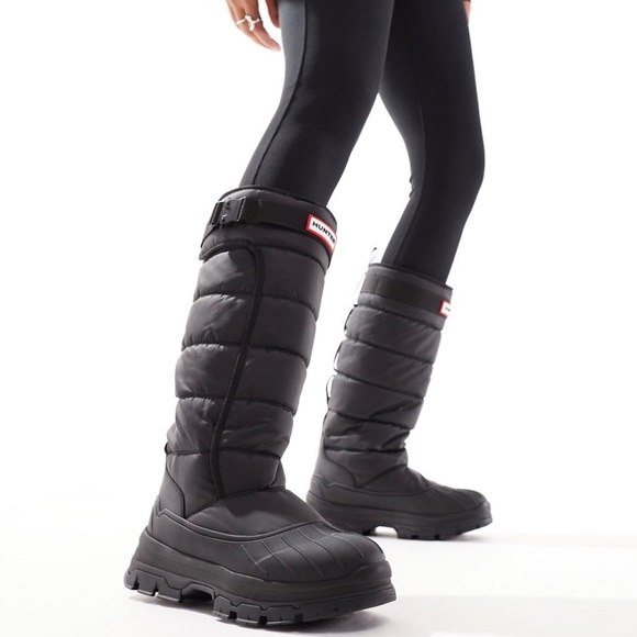 Hunter Black Quilted Boots - Picture 2 of 10